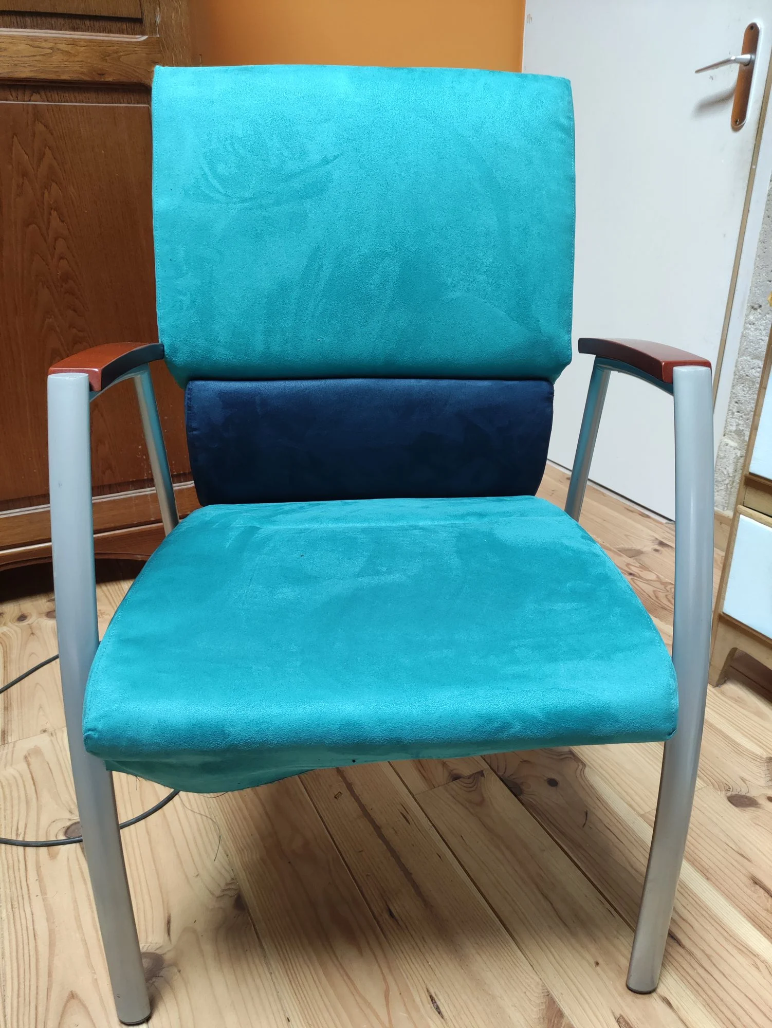 Fauteuil de bureau bicolore · Turquoise et marine